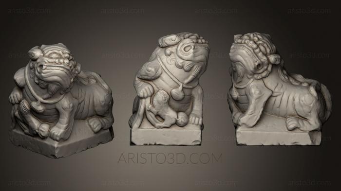 Figurines lions tigers sphinxes (STKL_0241) 3D model for CNC machine
